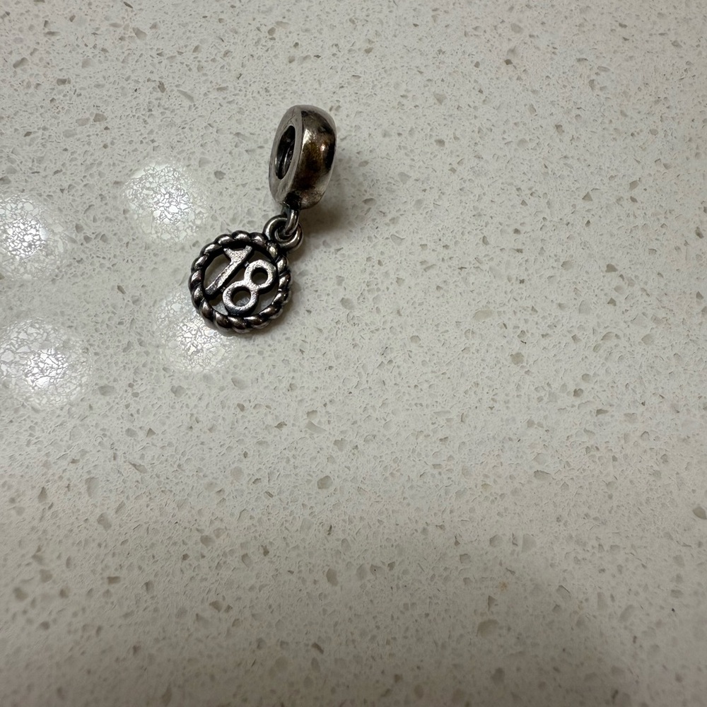 Silver 18 Charm Pendant